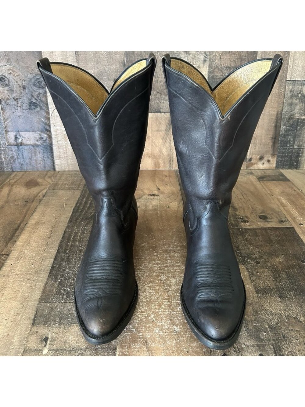 Panhandle Slim Vintage Western Biltrite Sole Cowboy Boots Mens 12 EE